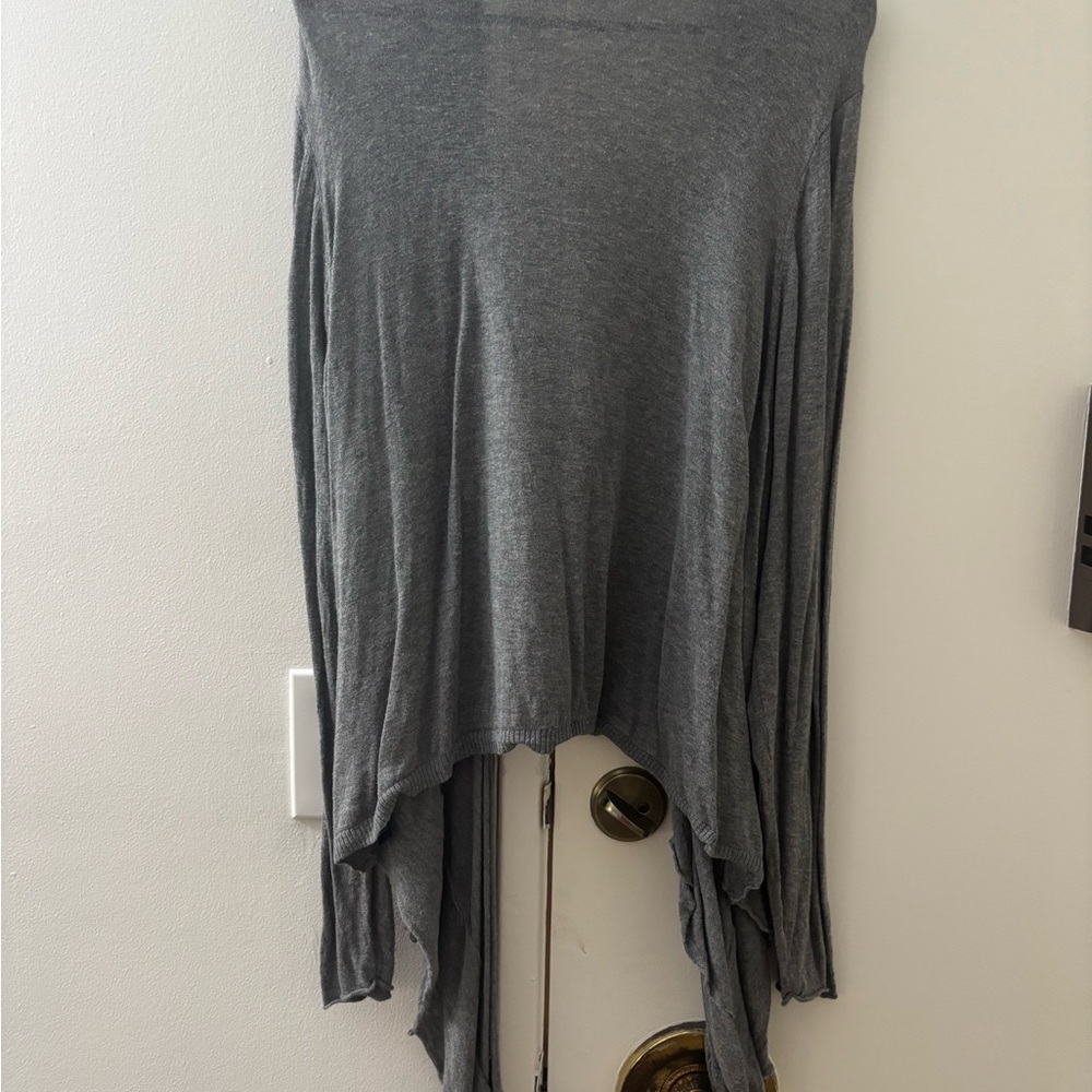 Gray Draped Cardigan - Picture 3 of 4